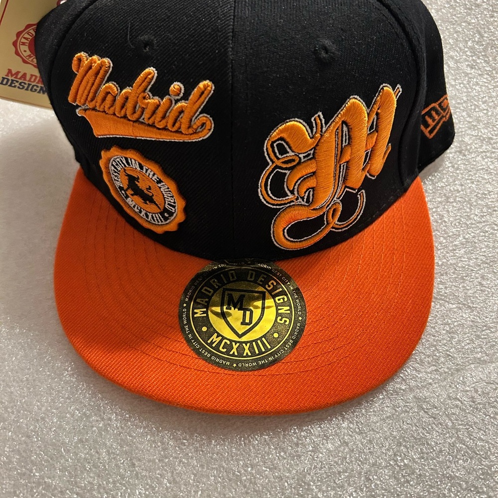 Madrid Designs Black and Orange Cap